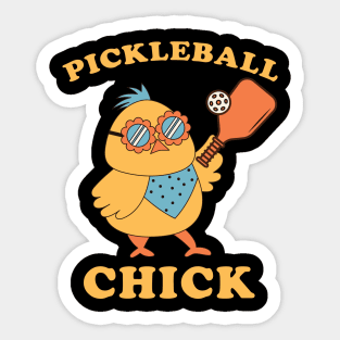 Pickleball Chick - retro Sticker